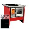 Cocina a leña Amesti Vitrox – Roja/Negra